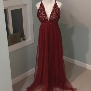 💋Burgundy / Gold dress💋